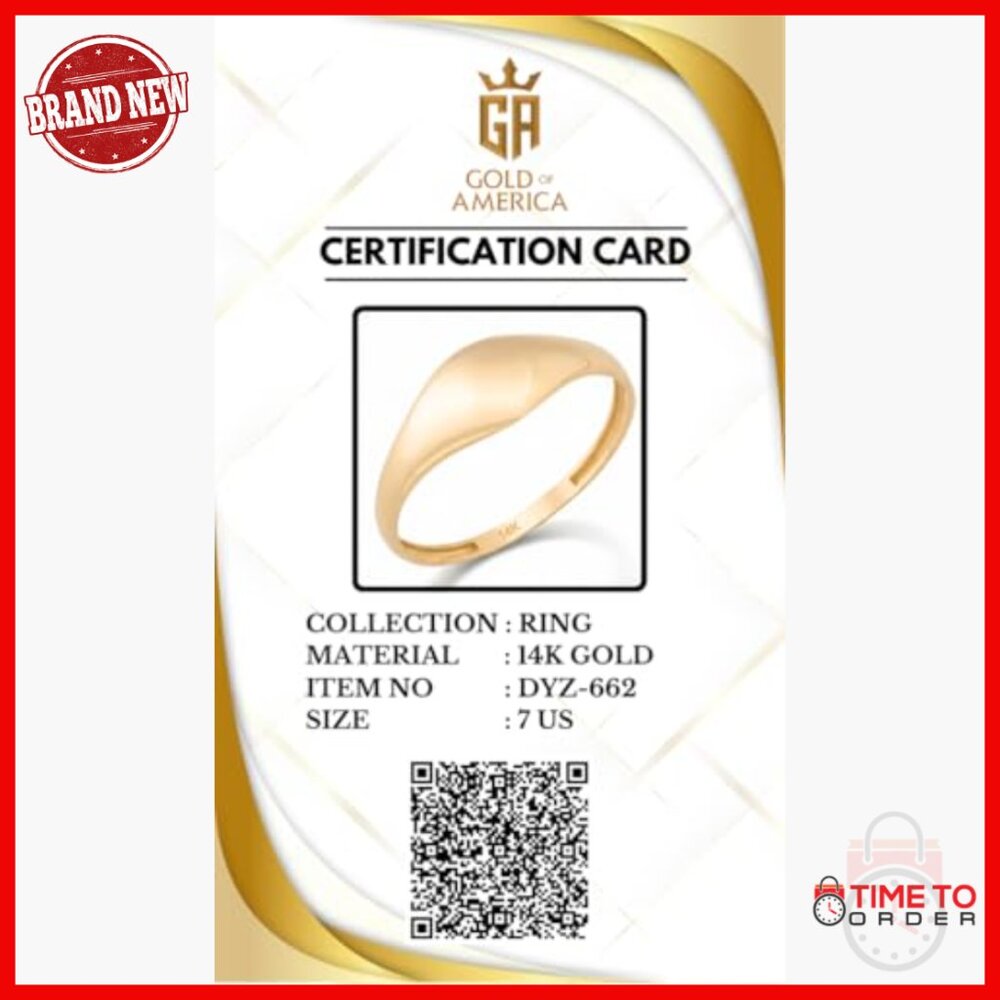 14k Solid Gold Statement Ring Size 7 Chunky Dome … - image 2